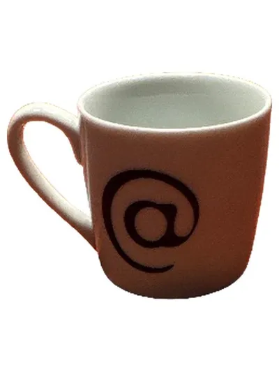Könitz Espressotasse mit @ Symbol Porzellan Weiß Modern 250ml