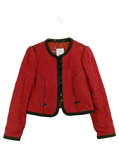 H.Moser Trachtenjacke Damen Gr. 42 Rot Leinen Janker Salzburg