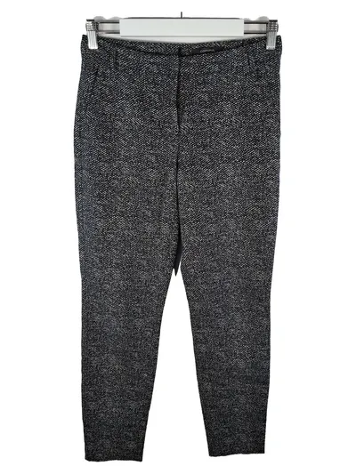 Comma Damen Anzughose Tweed Muster Gr. 34 Grau Meliert Elegant