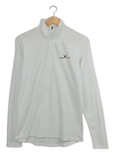 Black Crevice Fleecepullover Herren Outdoor Langarm M Weiß Polyester