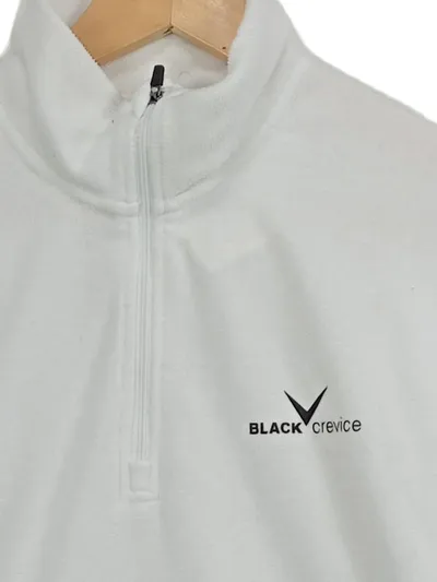 Black Crevice Fleecepullover Herren Outdoor Langarm M Weiß Polyester