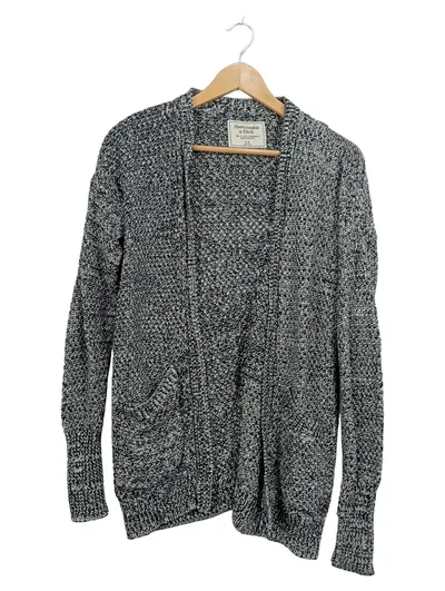 Abercrombie & Fitch Strickjacke Damen Gr. XS Grau Meliert Cardigan