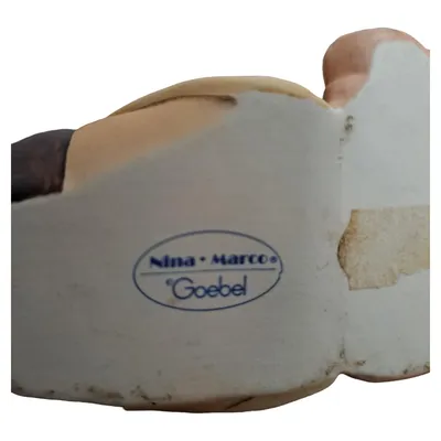 Goebel Nina & Marco Figur Geschwister Baby Fläschchen Porzellan 12cm