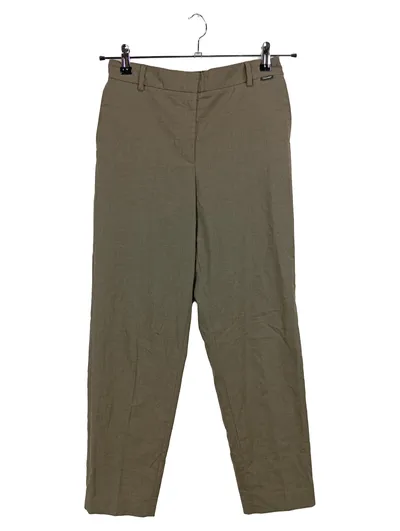 Calvin Klein Stoffhose Damen Gr. 36 Oliv Business Elegant