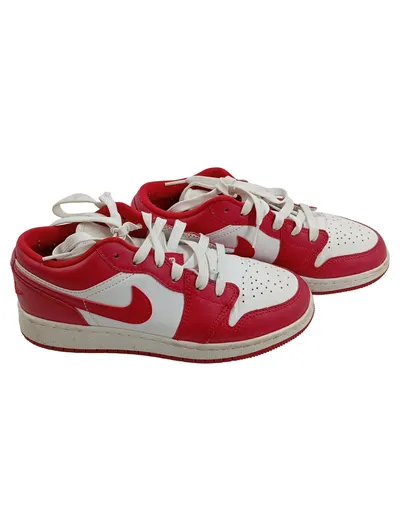 Nike Air Jordan 1 Low Sneaker Rot Weiß Gr. 36 Leder Streetwear