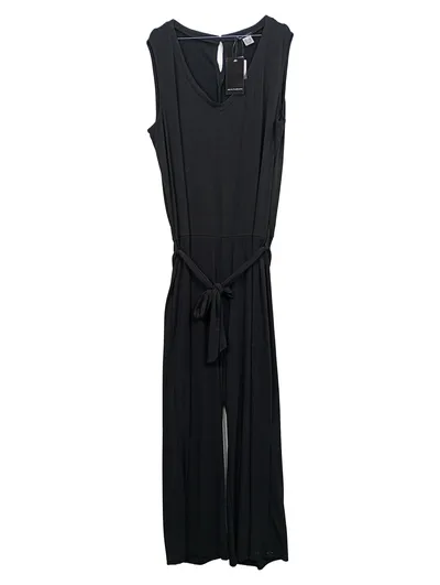 Sara Lindholm Jumpsuit Damen Elegant Schwarz Gr. 50 XL Schleife Bindeverschluss