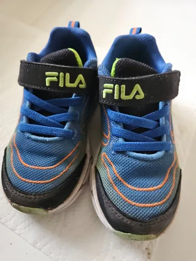 FILA Kinder Sneaker Low Klettverschluss Blau Gr. 26 Freizeit Sportlich