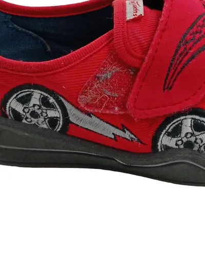 Superfit Rennwagen Hausschuhe Kinder Jungen Rot Klettverschluss Gr. 27