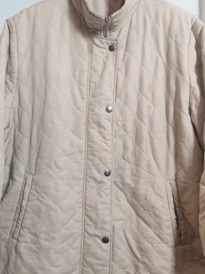 CANDA Steppjacke Damen Gr. 50 Beige Übergangsjacke Quilted