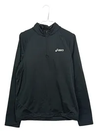Asics Herren Sport Shirt Langarm Funktionsshirt Polyester Gr. M Schwarz 1