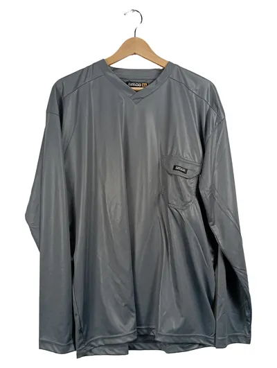 SMOG Herren Langarmshirt Freizeit Sportlich Grau Polyester Gr. XL