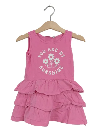 Lily & Dan Mädchen Sommerkleid You Are My Sunshine Rosa Gr. 86/92
