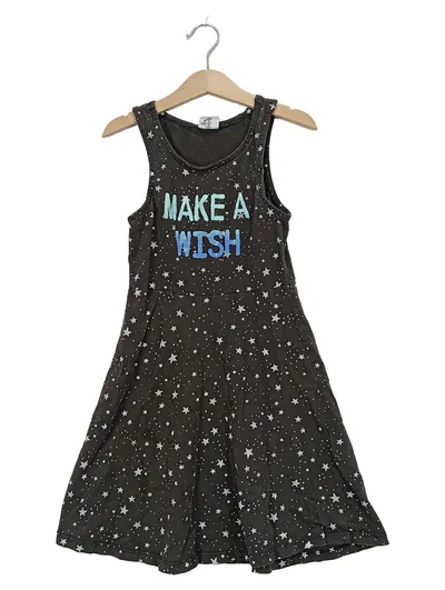 Page One Young Mädchen Kleid Gr. 134/140 Sterne Make a Wish Grau
