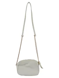 Bijou Brigitte Umhängetasche Weiß Goldene Kette Elegant Damen Crossbody 1