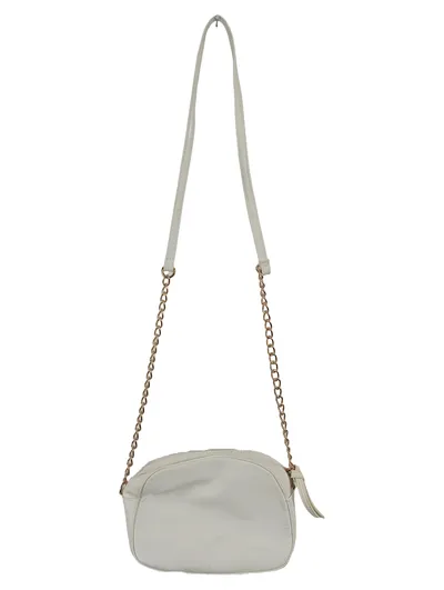 Bijou Brigitte Umhängetasche Weiß Goldene Kette Elegant Damen Crossbody