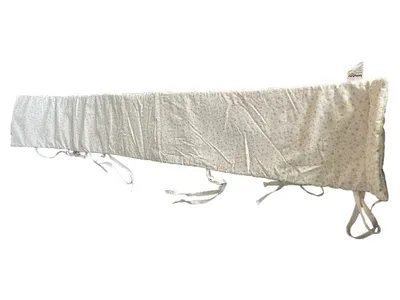 Babybay Nestchen gepolstert Bio-Baumwolle Sterne weiß grau 151cm
