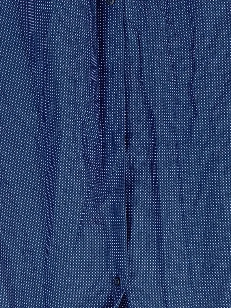 Finshley & Harding Herren Business Hemd Gr. 42 Blau Gepunktet Modern Fit 3