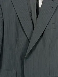 Carl Gross Sakko Herren Gr. 42 Grau Nadelstreifen Business Anzugjacke 3