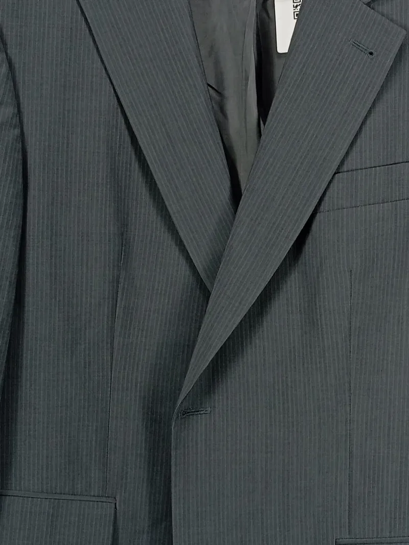 Carl Gross Sakko Herren Gr. 42 Grau Nadelstreifen Business Anzugjacke 3