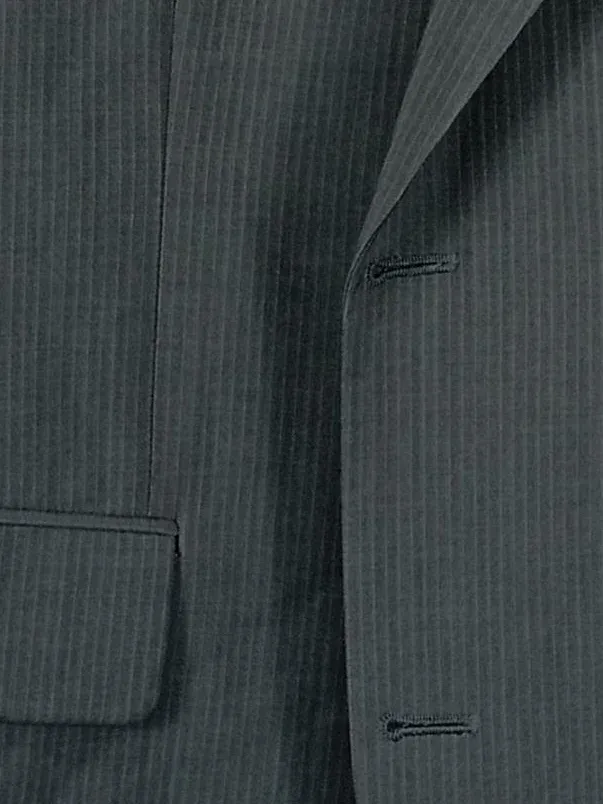 Carl Gross Sakko Herren Gr. 42 Grau Nadelstreifen Business Anzugjacke 4