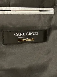 Carl Gross Sakko Herren Gr. 42 Grau Nadelstreifen Business Anzugjacke 6
