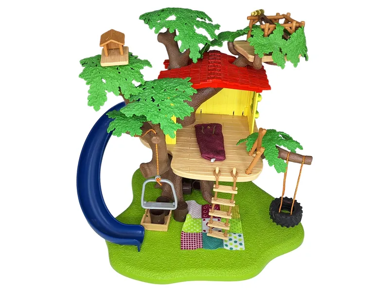 Schleich Abenteuer Baumhaus 42480 Spielset Kunststoff Rutsche Schaukel Komplett 1