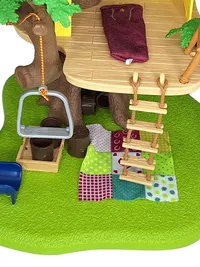 Schleich Abenteuer Baumhaus 42480 Spielset Kunststoff Rutsche Schaukel Komplett 4