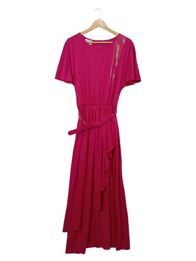 Höpfner Abendkleid Pink Pailletten Gr. 44 Maxikleid Elegant Festlich