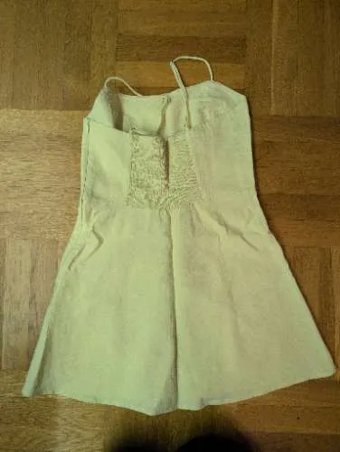 ZARA Damen Sommerkleid Trägerkleid Gr. XS Gelb Limette Mini