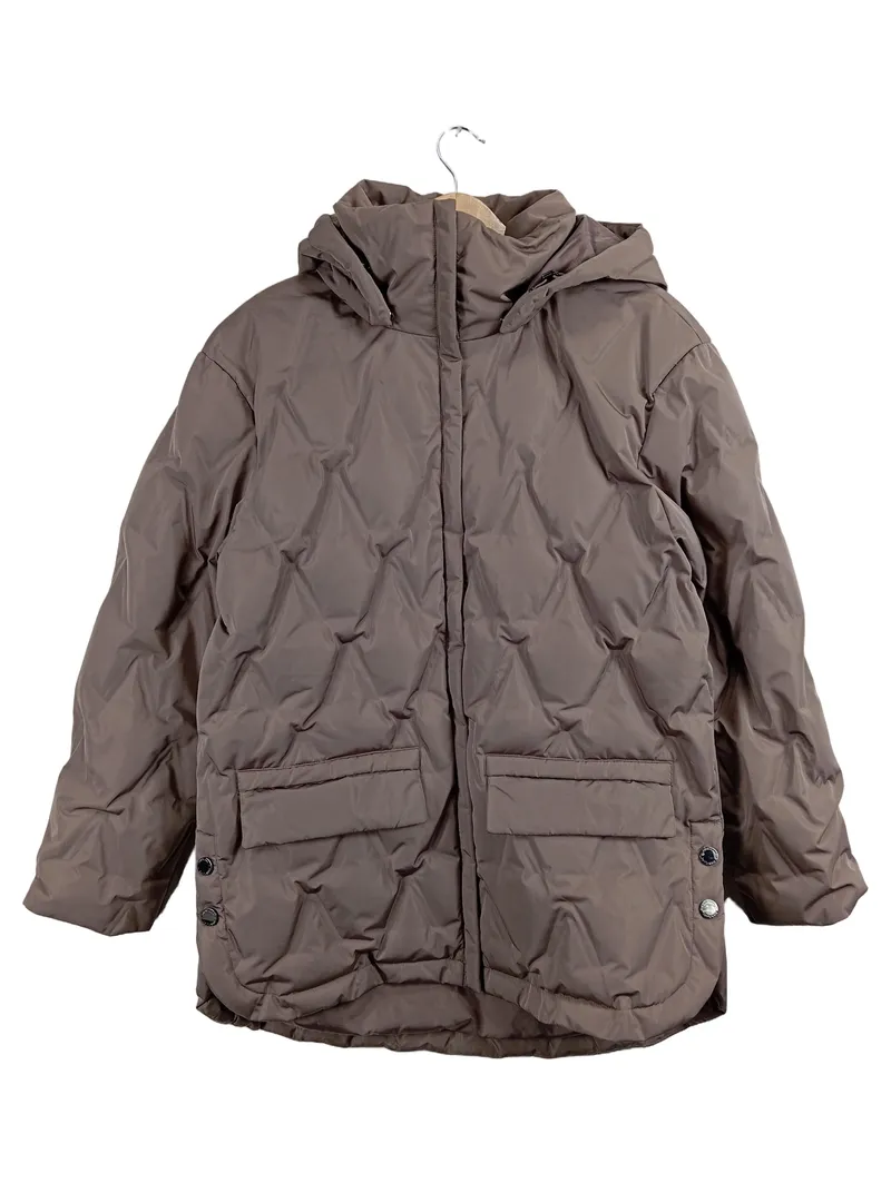 FINN FLARE Steppjacke Damen Winterjacke Kapuze Braun Gr. M 38 2