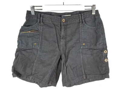 3 Suisses Damen Cargo Shorts Gr. 38 Grau Kurze Hose Freizeit Baumwolle