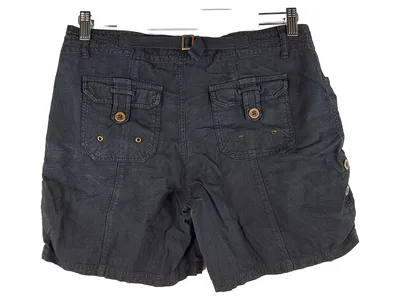 3 Suisses Damen Cargo Shorts Gr. 38 Grau Kurze Hose Freizeit Baumwolle