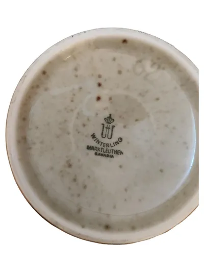 Winterling Porzellan Vase Beige Vintage 14 cm Lang Länglich Farbverlauf