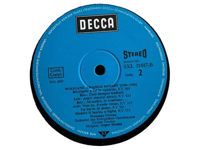 Mozart Arien Vinyl LP – Decca SXL 21017 – Fernando Corena – Stereo