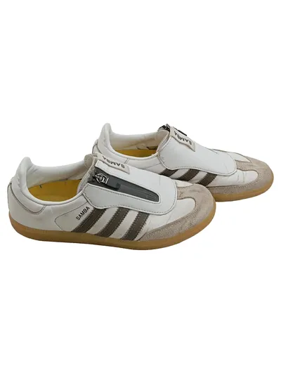 adidas Samba Sneaker Damen Gr. 37 Weiß Reißverschluss Retro Leder