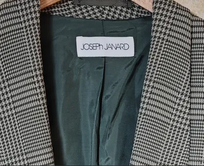 Joseph Janard Damen Sakko Gr. 46 Hahnentritt Tweed Blazer Grün