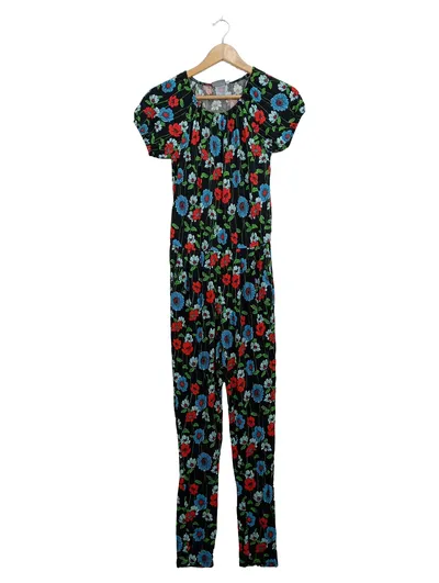 me&i Jumpsuit Mädchen Gr. 158/164 Blumenmuster Schwarz Bunt