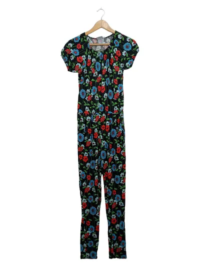 me&i Jumpsuit Mädchen Gr. 158/164 Blumenmuster Schwarz Bunt