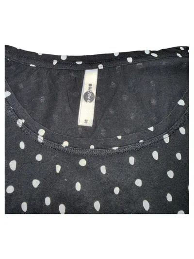 ever.me Damen Langarmshirt Gr. S Polka Dots Schwarz Weiß Baumwolle