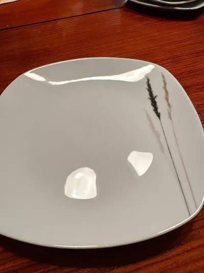 Casa Nova Essteller Porzellan Gräser Motiv Weiß 18 cm Modern