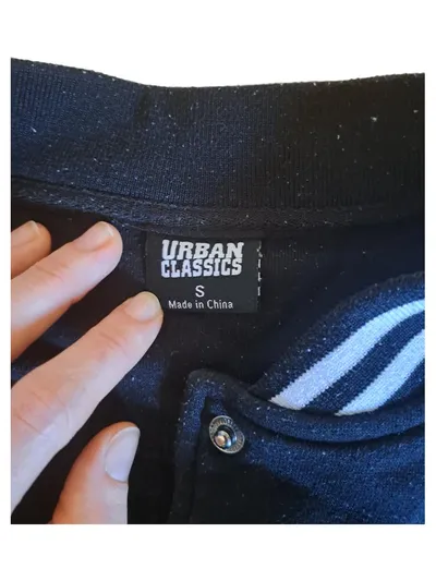 Urban Classics College Sweatjacke Damen Gr. S Schwarz Varsity Jacke