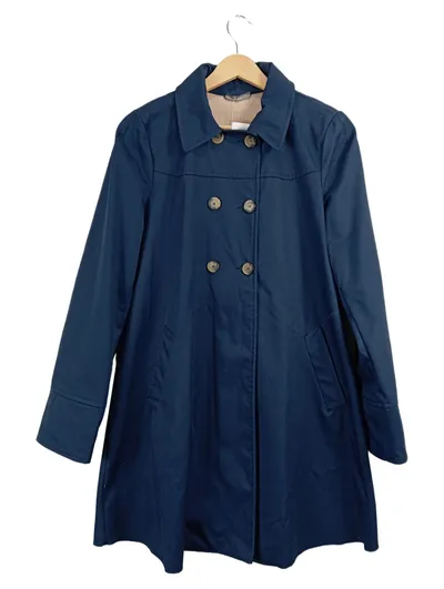 Dixie Damen Trenchcoat Mantel Blau Gr. M 38 Klassisch Zweireiher