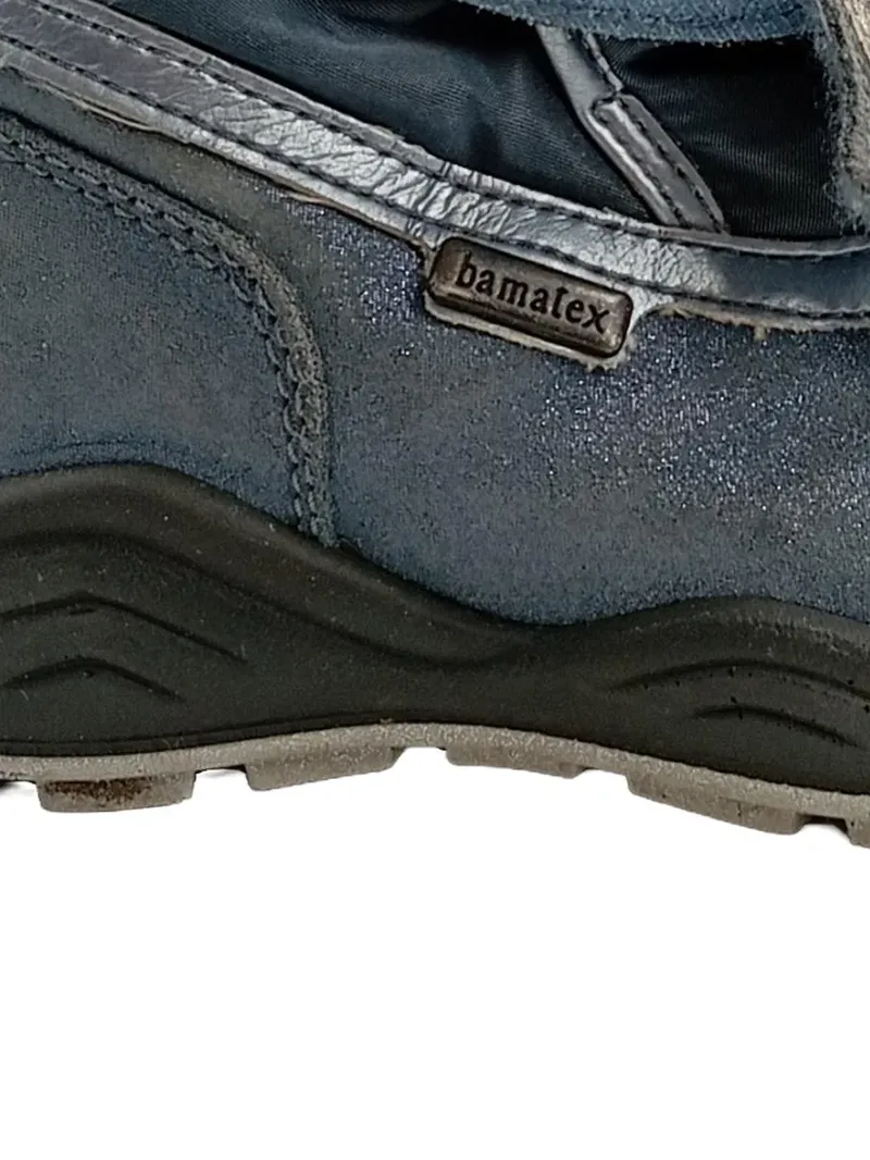 BAMA Schneestiefel Kinder Gr. 28 Blau gefüttert Klettverschluss Leder Textil 2