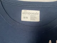 Aéropostale Damen Langarmshirt Gr. M Blau New York 87 Baumwolle 4