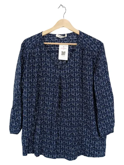 Betty Barclay Damen Bluse Tunika XL 42 Blau Geometrisch Viskose