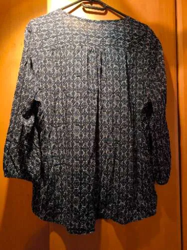 Betty Barclay Damen Bluse Tunika XL 42 Blau Geometrisch Viskose