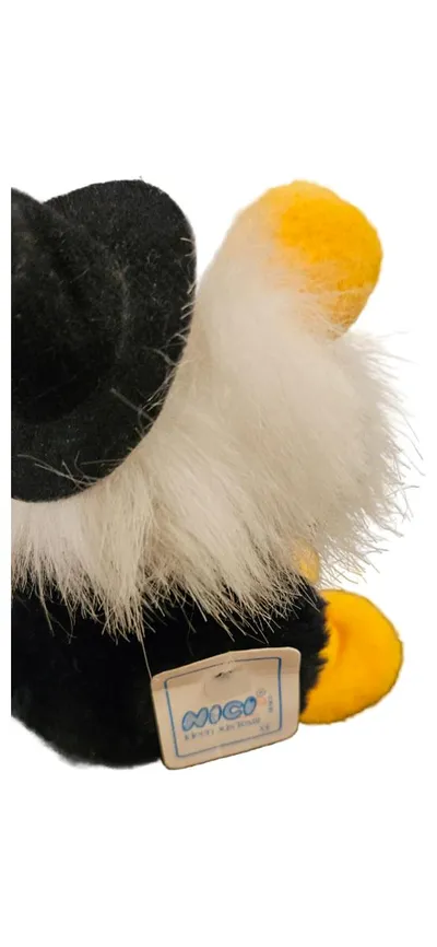 NICI Plüschtier Adler Kuscheltier Stofftier Schwarz Weiß Gelb 12cm