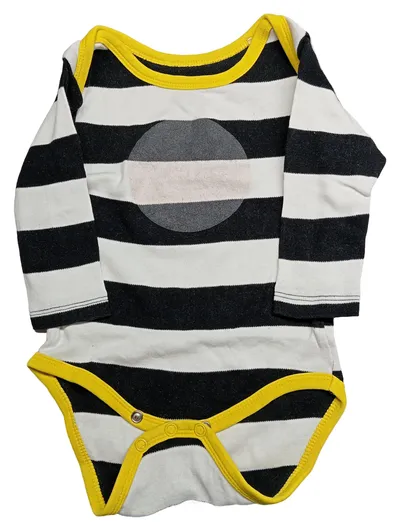 BVB Borussia Dortmund Baby Body Langarm Baumwolle Gestreift Gr. 62/68