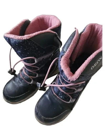 Geox Amphibiox Winterstiefel Schneestiefel Mädchen Blau Gr. 30 Gefüttert