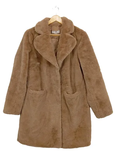THOM by Thomas Rath Damen Kunstpelzmantel Fellmantel Beige Gr. 38 M